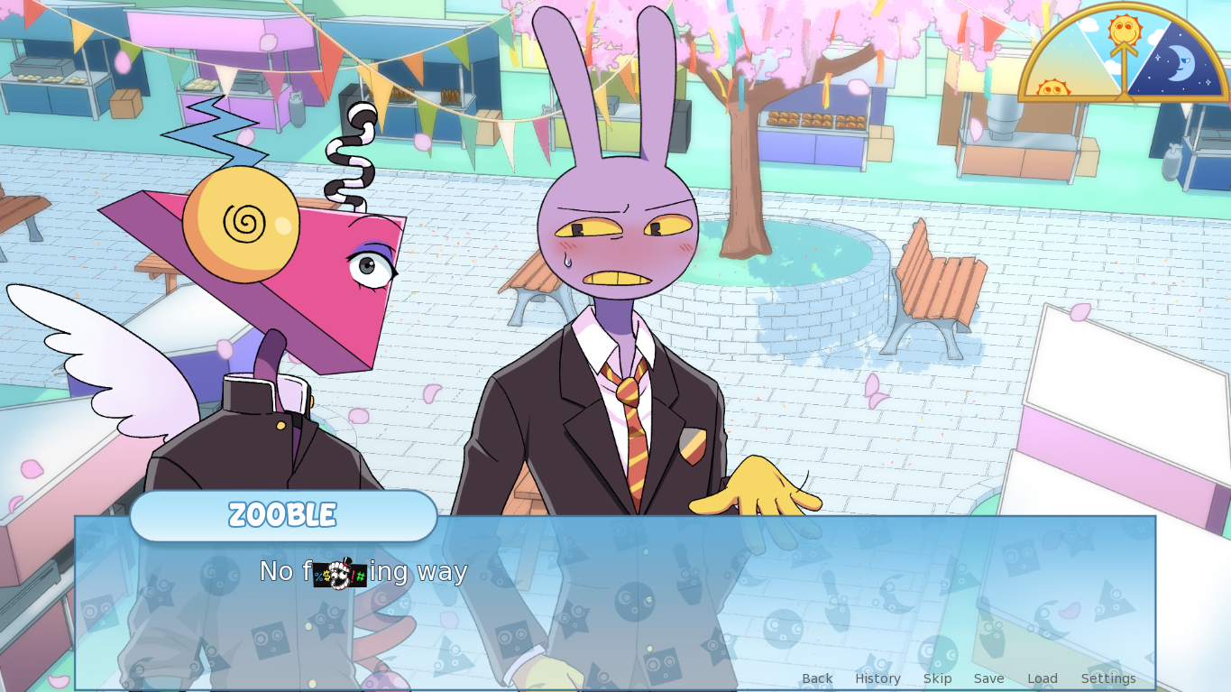 Amazing Digital Circus dating sim character screenshot